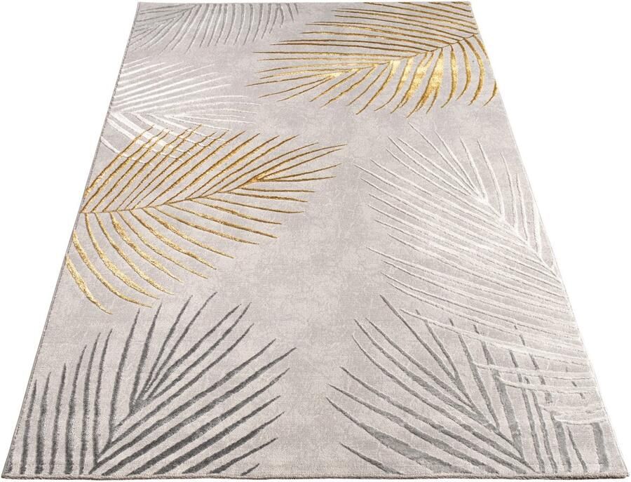 Geometrisch en botanisch patroon Tapijt zachte korte stapel Duurzaam en elegant ontwerp