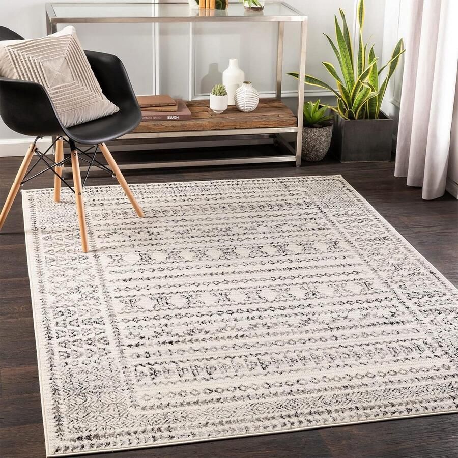 Geometrisch tapijt Scandi abstracte tapijten moderne Berber Boho tapijtstijl onderhoudsvriendelijk groot tapijt 150cm vloerkleed