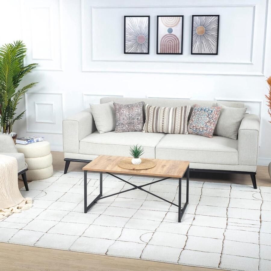 Geometrisch tapijt Scandi Area tapijten voor woonkamer Azteekse abstracte tapijten Boho tapijtstijl voor slaapkamer gemakkelijk te onderhouden groot