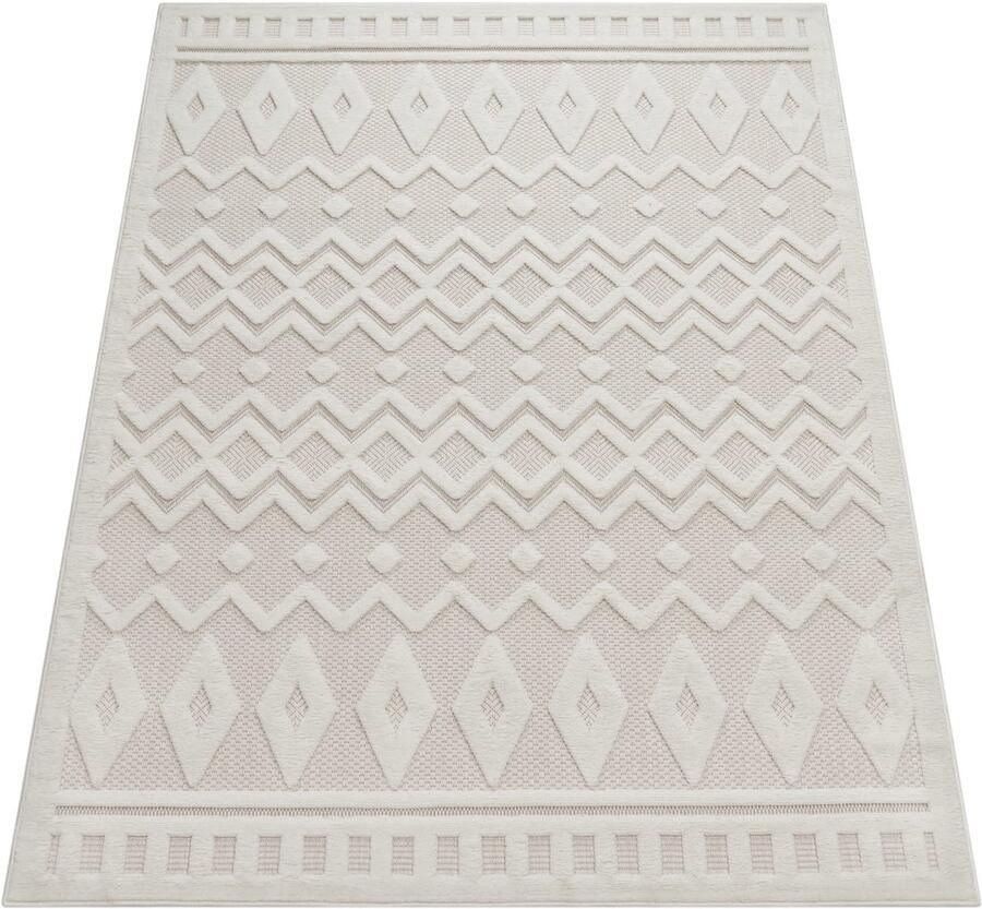 Geometrische binnenkleed in de buitenlucht Duurzame korte stapel Modern 3D -ontwerp veelzijdige en gemakkelijke verzorging