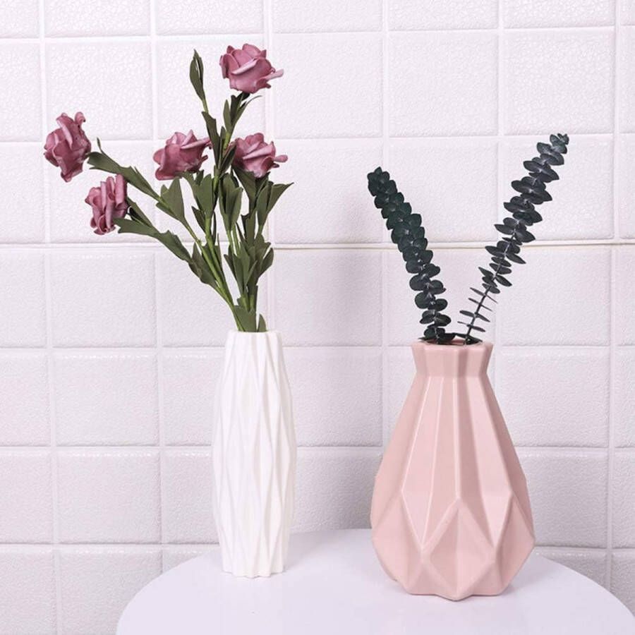 Geometrische bloempot tafel vetplant vaas origami gevormde bloem plantenbak decoratieve roze bloempot voor café hotel thuis