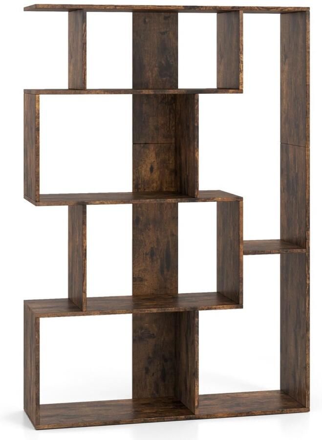 Geometrische open boekenkast – Grote kast met 6 kubussen inclusief anti-kantelkit – Vrijstaande opbergplank voor café