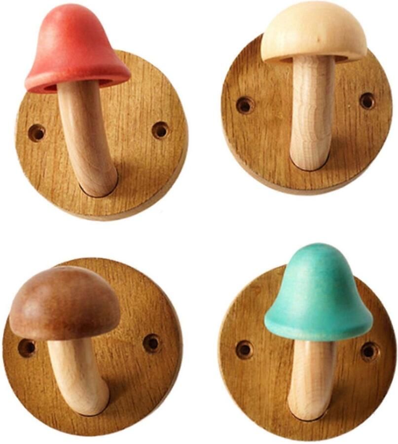 Gepersonaliseerde paddenstoel wandhaakset decoratieve kapstokhaak wandbevestigingsspijker voor in de hal leuke hoedenhaak modern woonaccessoire