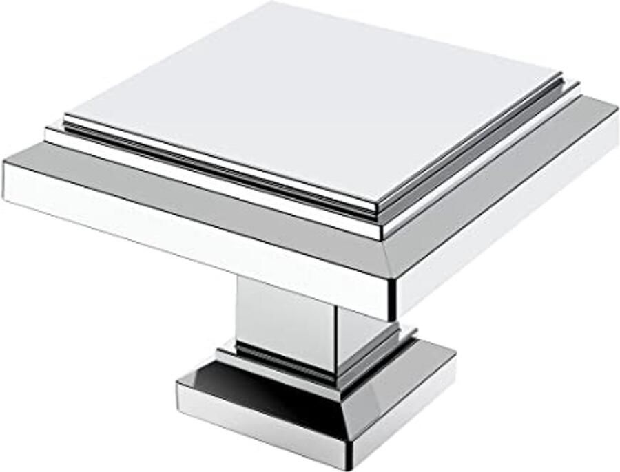 Gepolijst chroom kastknoppen 32mm 10 stuks