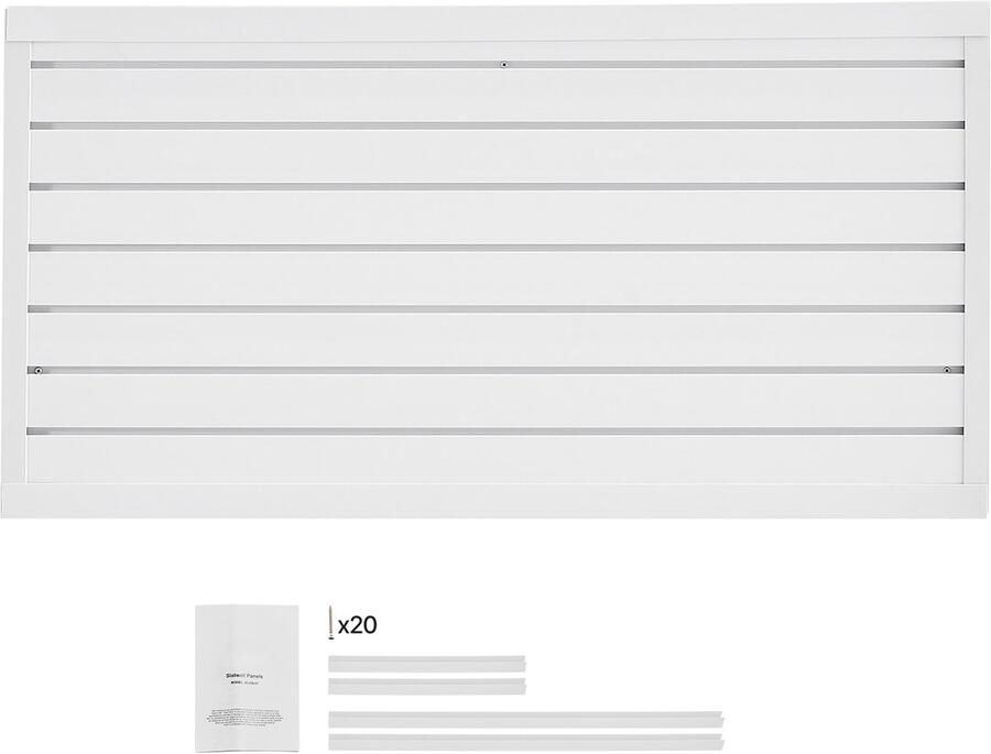 Gereedschapswand Pvc Lamellenwand voor De Garage 1225 X 645 X 20 mm Witte Wandorganizer Draagvermogen van 136 Kg Per Paneel Lamellenwandpaneel met Koppelbaar Ontwerp en Aanpasbaar