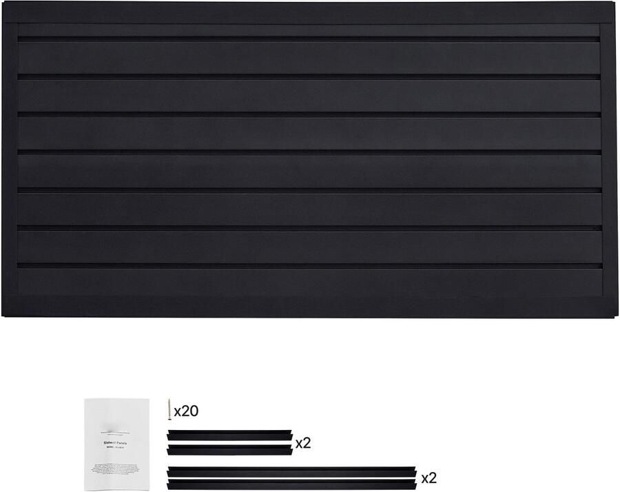 Gereedschapswand PVC Opbergpaneel voor Gereedschap 1225x645x20 mm 136 Kg Draagvermogen per Paneel Wandhouder voor Organisatie en Opslag in de Werkplaats of Hobbyruimte Zwart