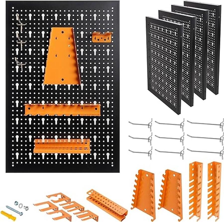 Gereedschapswand werkplaatsrek gereedschapsdrager 160x60x2cm 4