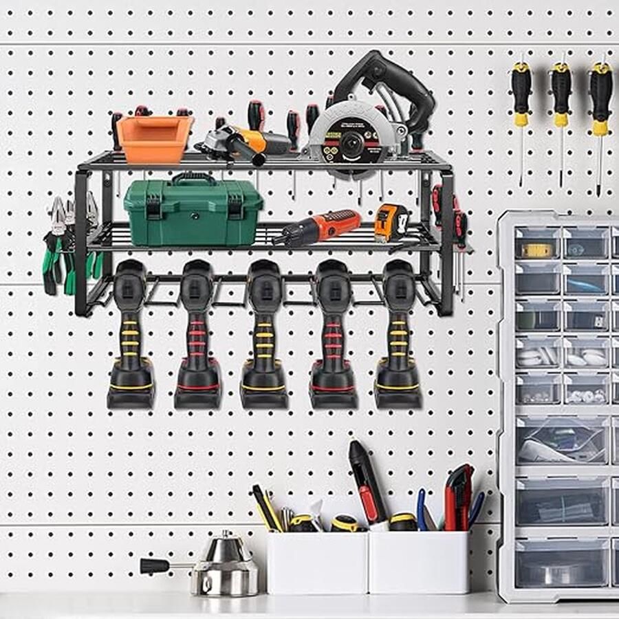 Gereedschapswand werkplaatsrek gereedschapsdrager 49 x 20 x 20 cm
