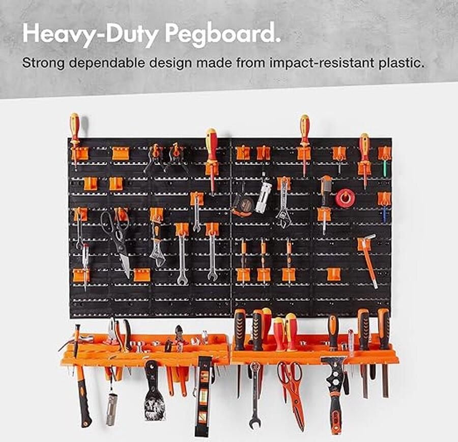 Gereedschapswand werkplaatsrek gereedschapsdrager ‎53.01 x 57.2 x 11 cm