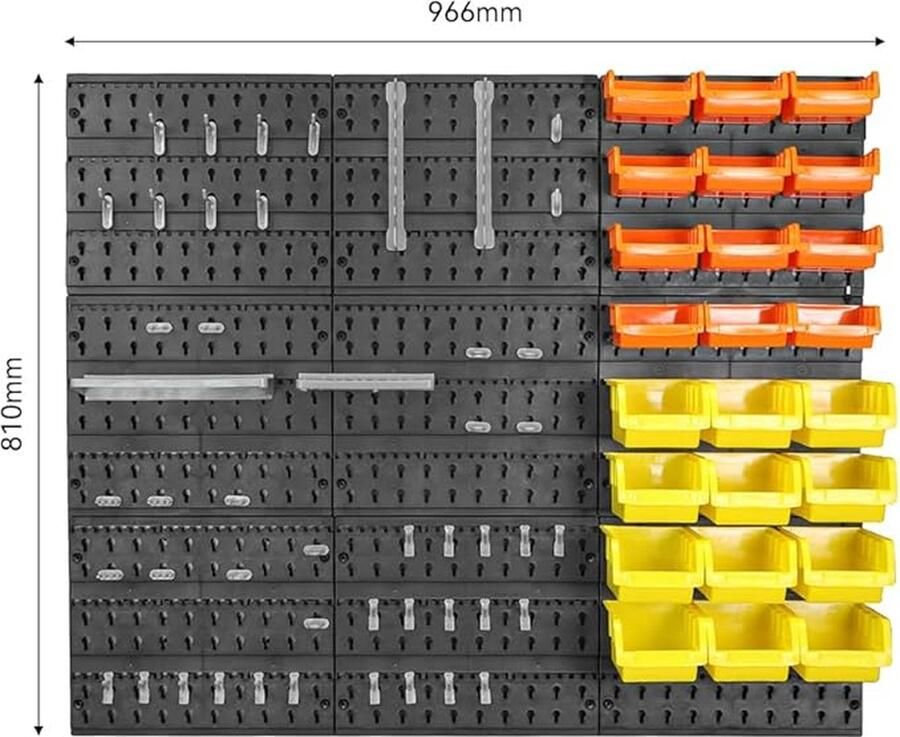 Gereedschapswand werkplaatsrek gereedschapsdrager 965 x 810 mm