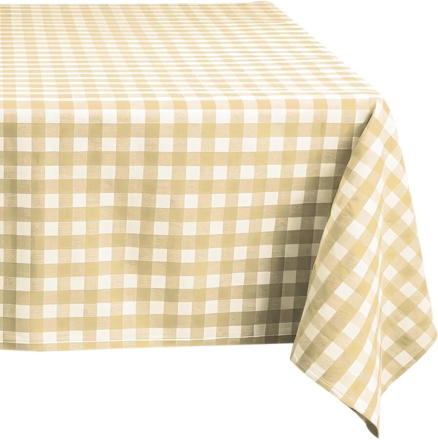 Geruit tafelkleed veelzijdig en duurzaam 1 stuk polyester
