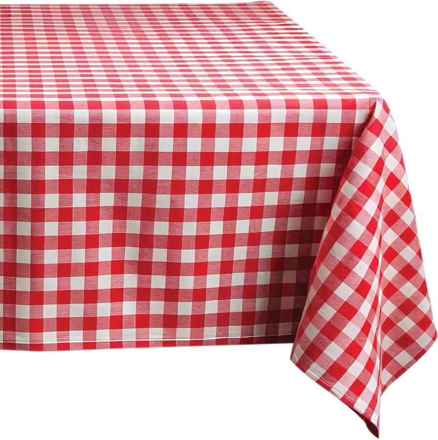 Geruit tafelkleed veelzijdig en duurzaam 1 stuk polyester