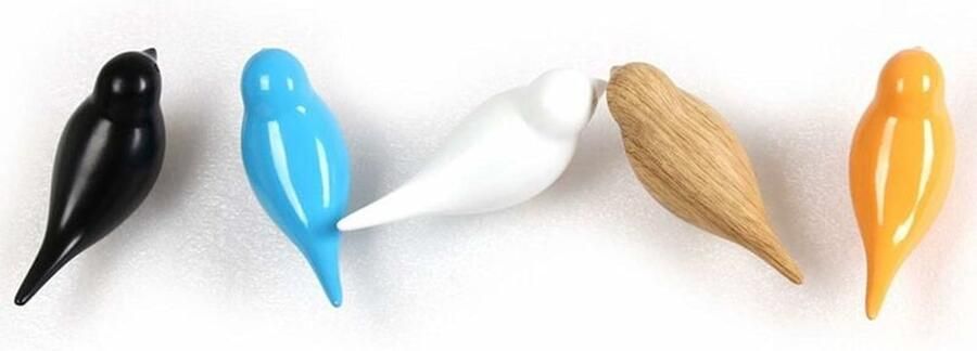 Geschikt voor Badkamer kapstokhaken vogel wandhaken decoratieve wandgemonteerde kapstok voor jassen sjaals tassen portemonnees rugzakken handdoeken en meer set van 5