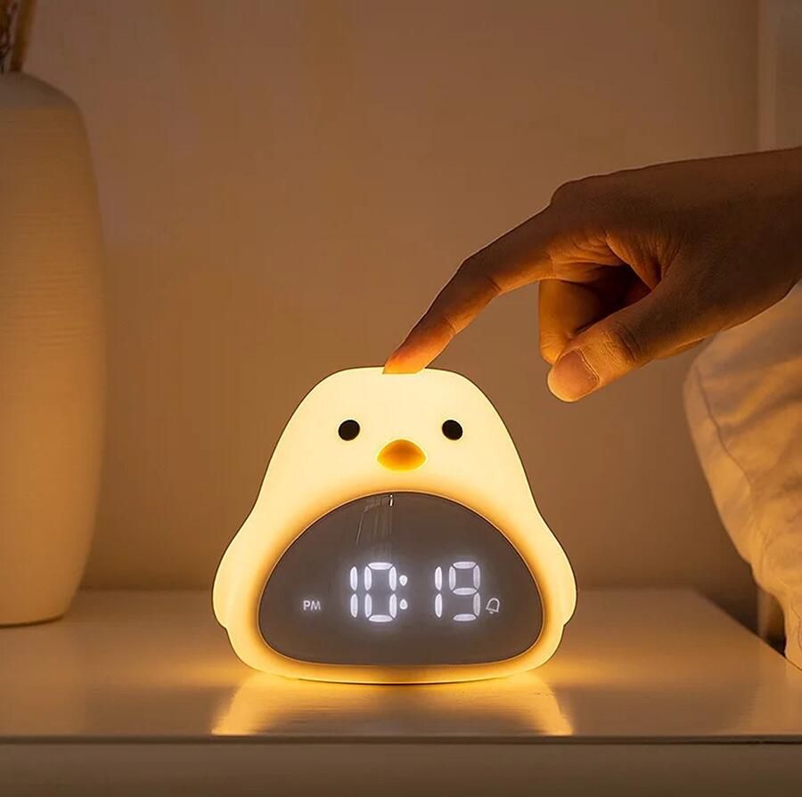 Geschikt voor WingTime Nachtlampje Slaaptrainer Leeslamp Tafellamp Bedlamp Kinderen Digitale Alarmklok en Wekker Lichtwekker Leeslampje Wekker met Licht Digitale Alarmklok Slaapwekker
