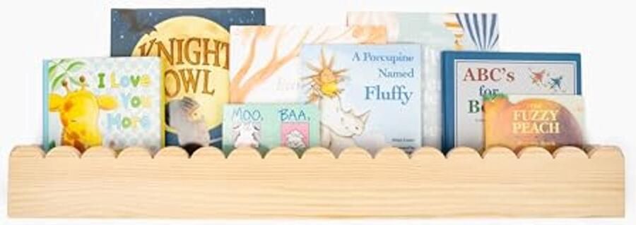 Geschulpte Boekenkast voor Kinderen Duurzame Wandplank voor Peuters en Kinderen Eenvoudig te Installeren 86 cm