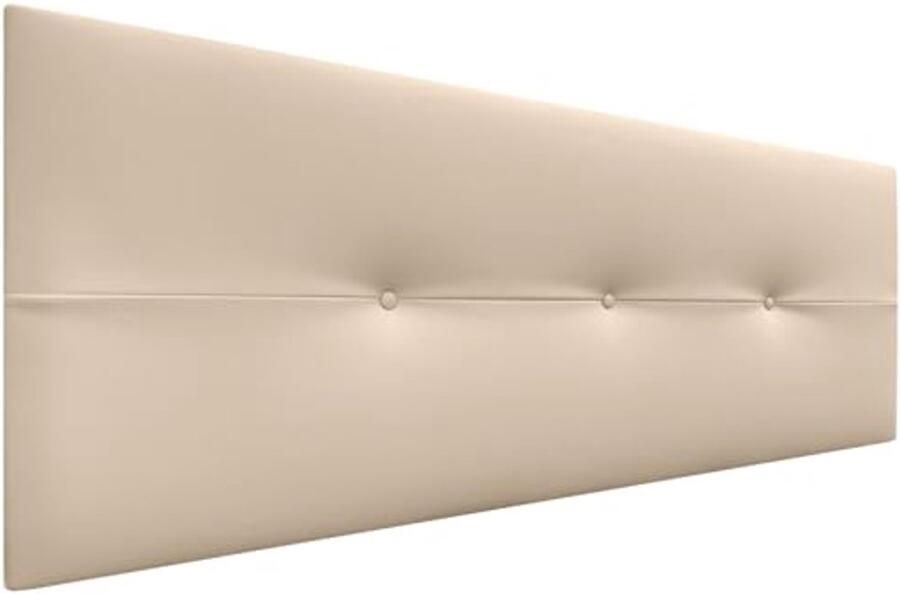 Hoofdbord van kunstleer of stof luxueus bed hoofdeinde beige geschikt voor 120 135 140 cm bedden