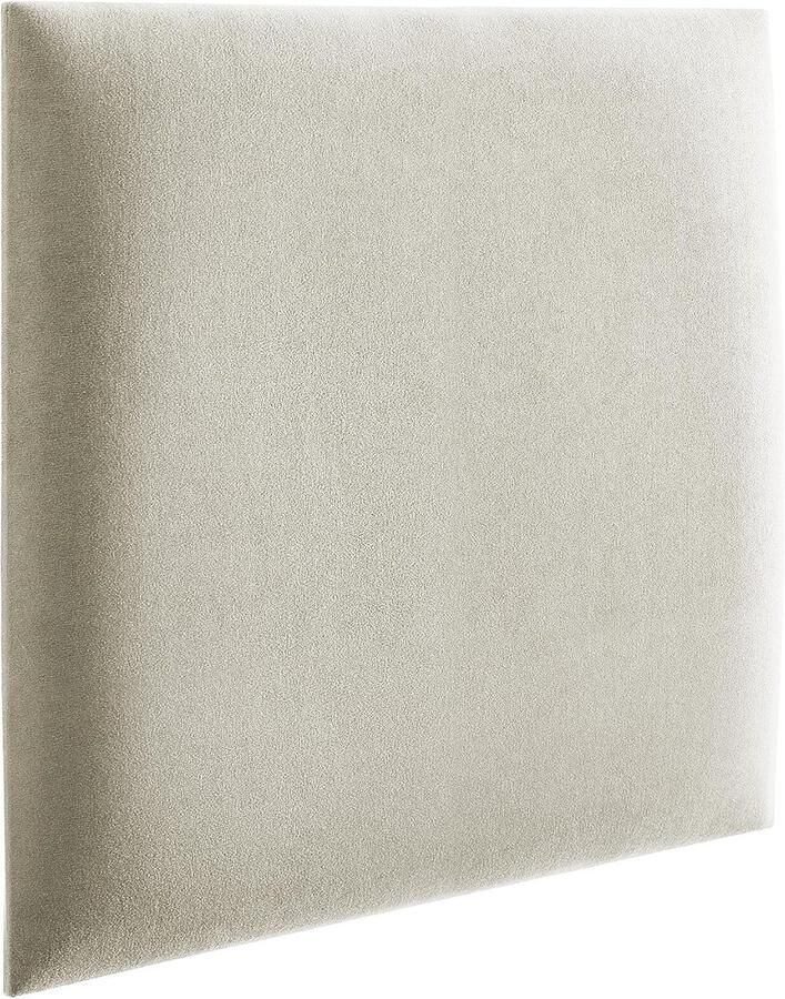 Gestoffeerde 3D-wandpanelen Hoofdbord en wanddecoratie voor slaapkamer kinderkamer kantoor Créme 50 x 50 cm