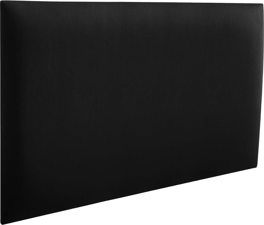 Gestoffeerde 3D-wandpanelen voor bed en wanddecoratie Zwart 60 x 30 cm