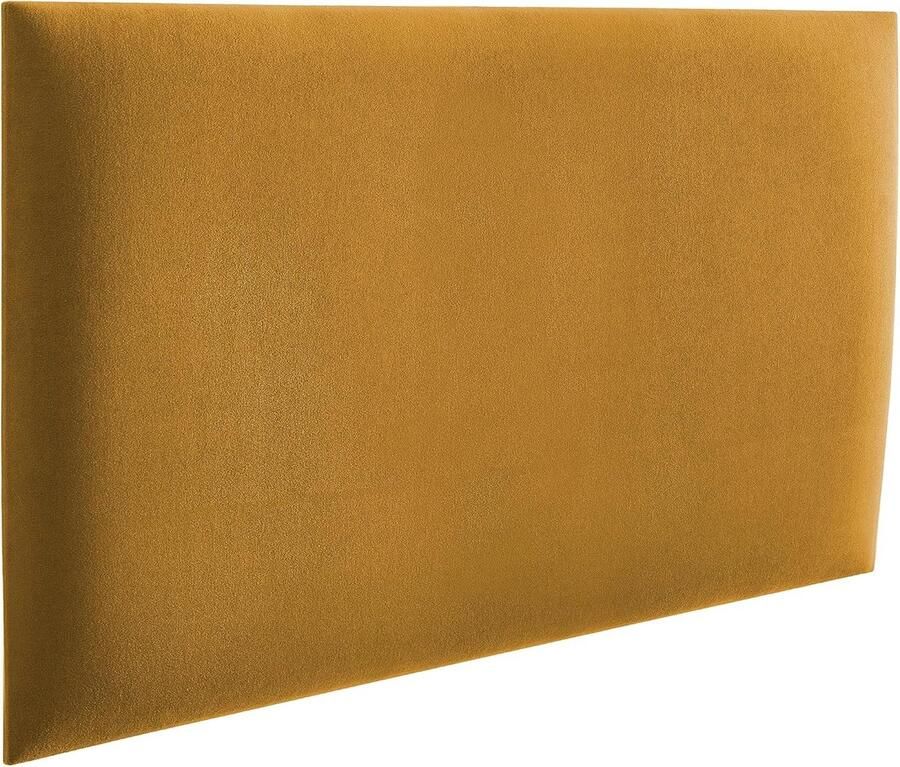 Gestoffeerde 3D-wandpanelen voor Hoofdbord en Wanddecoratie Amberkleurig 60 x 40 cm