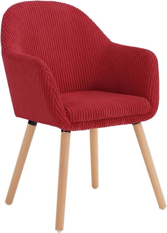 Rootz Living Rootz gestoffeerde eetkamerstoel comfortabele zit stijlvolle fauteuil hoge duurzaamheid ondersteunt tot 150 kg 55 5 cm x 83 5 cm x 56 5 cm