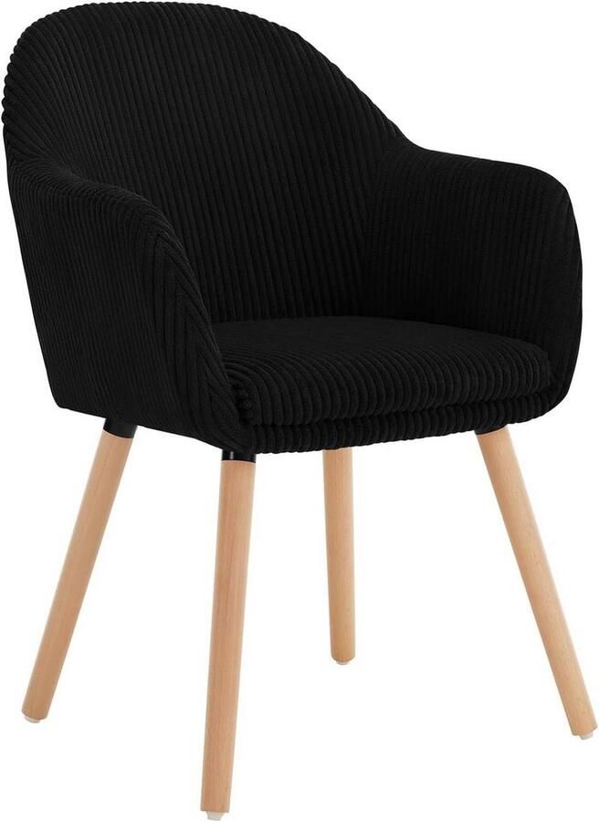 Rootz Living Rootz Gestoffeerde Eetkamerstoel Comfortstoel Stijlvol zitcomfort Hoog comfort Robuust en stabiel Veelzijdig gebruik 55 5 cm x 83 5 cm x 56 5 cm