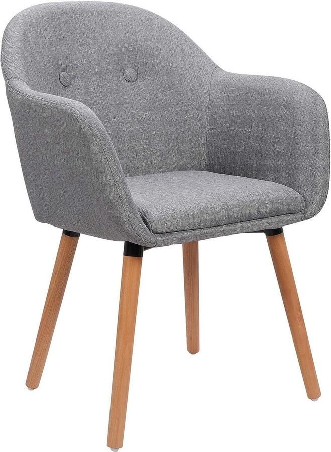 Rootz Living Rootz Gestoffeerde Eetkamerstoel Woonkamerstoel Comfortabele zitplaatsen Ergonomisch ontwerp duurzame constructie veelzijdige stijl 40 cm x 40 cm x 82 cm