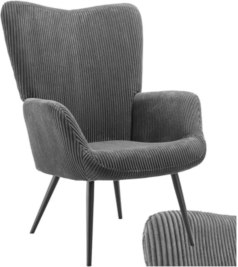 Gestoffeerde Oorfauteuil in Scandinavische Stijl Ergonomisch en Luxe Voor Woonkamer en Slaapkamer