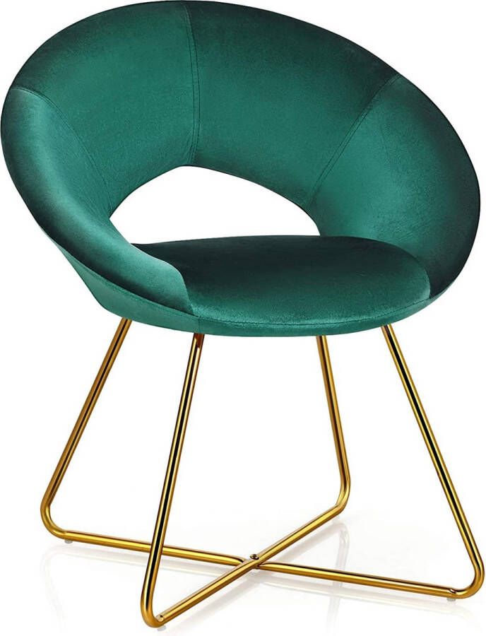 Gestoffeerde stoel met metalen poten kaptafel stoel tot 120 kg belastbaar woonkamerstoel Smat vergaderstoel bezoekersstoel (grijs)