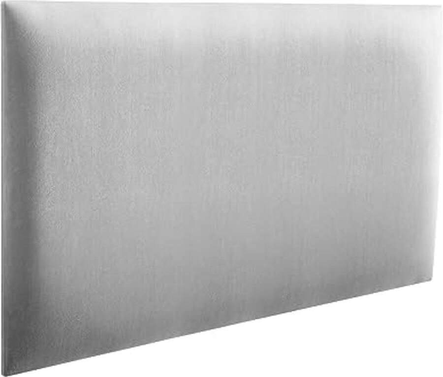 Gestoffeerde wandpanelen 3D schuim panelen Wandkussen als hoofdbord Wanddecoratie voor slaapkamer kinderkamer kantoor hal Lichtgrijs 60 x 40 cm