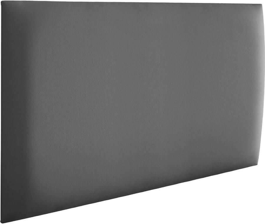 Gestoffeerde wandpanelen 3D Wandkussens voor hoofdbord en wanddecoratie Grijs 60 x 30 cm