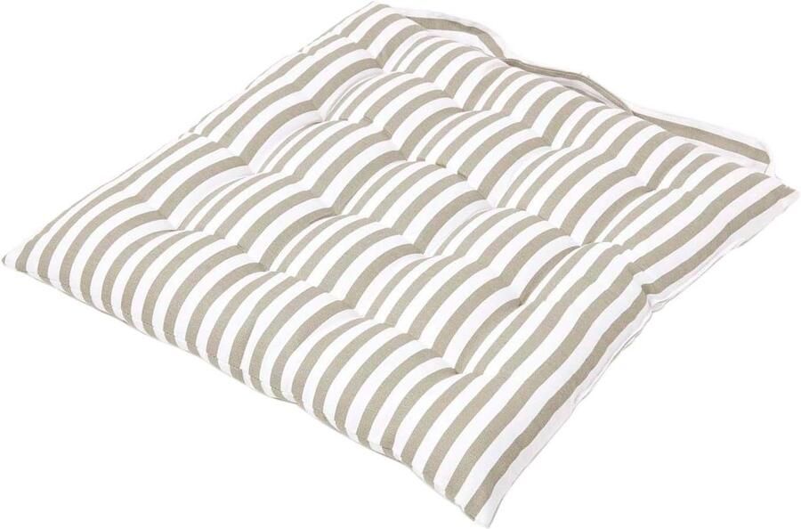 Gestreept Zitkussen voor Eetkamerstoelen 100% Katoen 40 x 40 cm