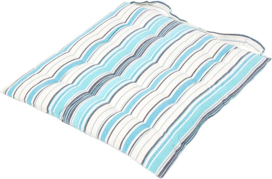 Gestreept Zitkussen voor Eetkamerstoelen 100% Katoen Comfortabel en Ondersteunend 40 x 40 cm