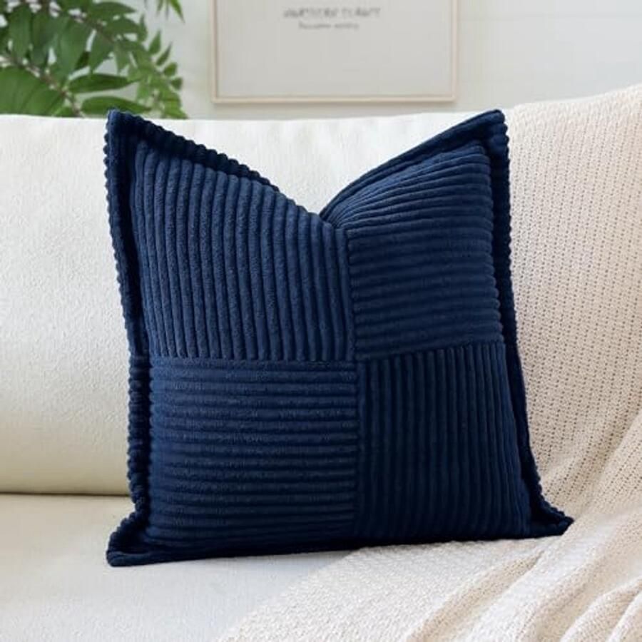 Gestreepte corduroy kussenslopen 45 x 45 cm Zachte boho sierkussens voor woonkamer en bank