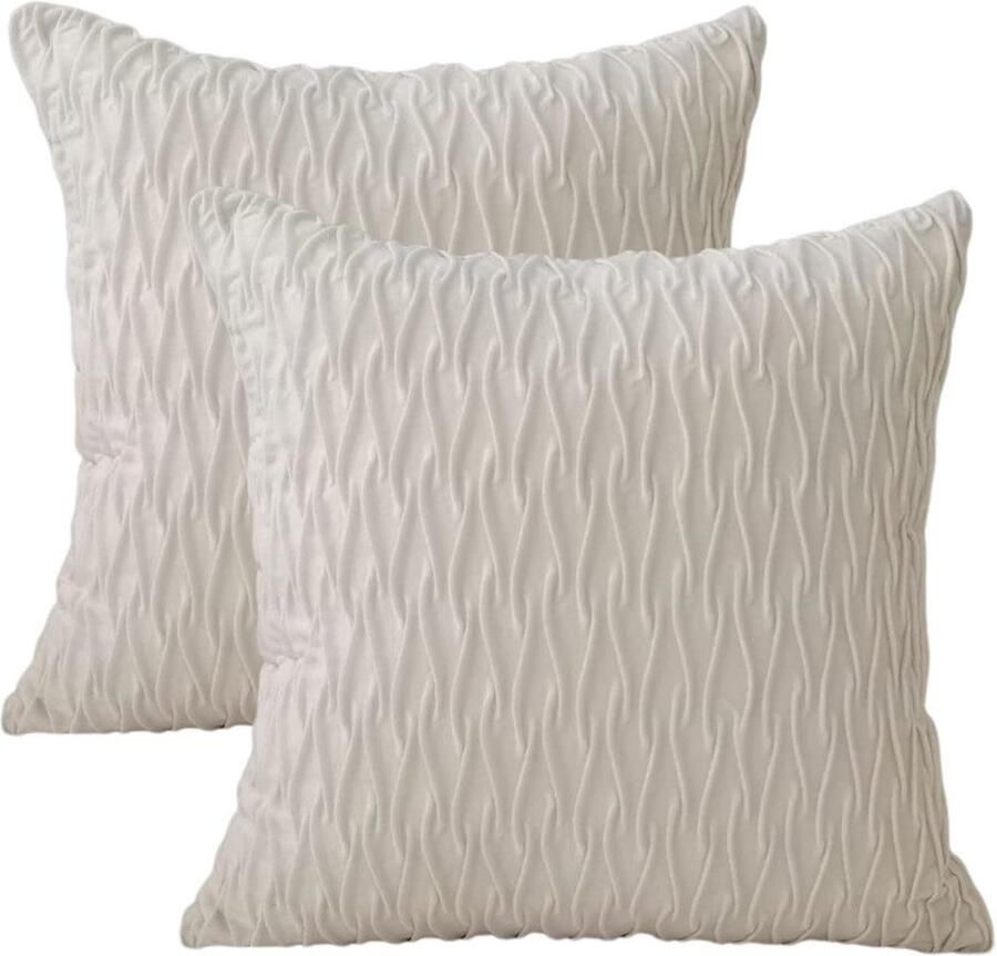 Gestreepte decoratieve kussensloop moderne fluwelen vierkante kussensloop met textuur voor slaapbank bank stoel slaapkamer woonkamer 18x18 inch 2-pack Donkerblauw 45*45cm - Foto 6