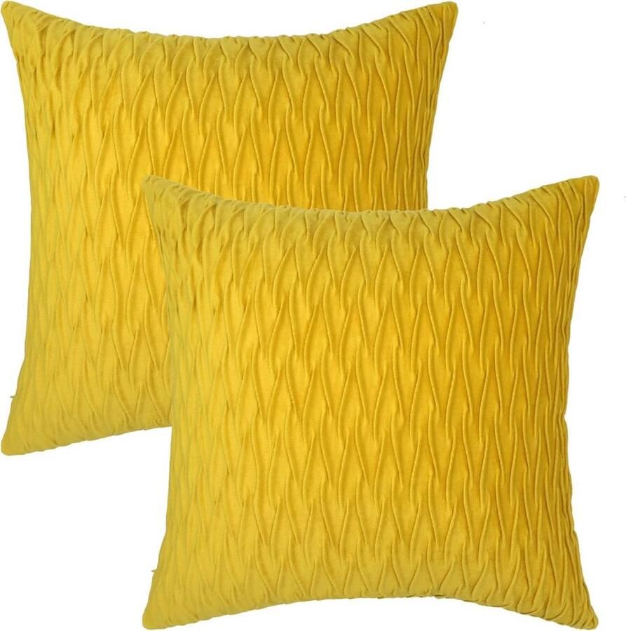 Gestreepte decoratieve kussensloop moderne fluwelen vierkante kussensloop met textuur voor slaapbank bank stoel slaapkamer woonkamer 18x18 inch 2-pack Donkerblauw 45*45cm - Foto 4