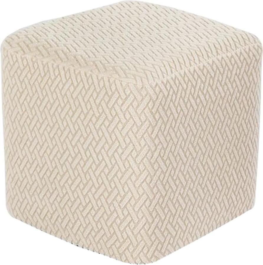 Gestreepte fluwelen poef hoes voor vierkante poefs 40x40cm tot 60x60cm Maatwerk beschikbaar