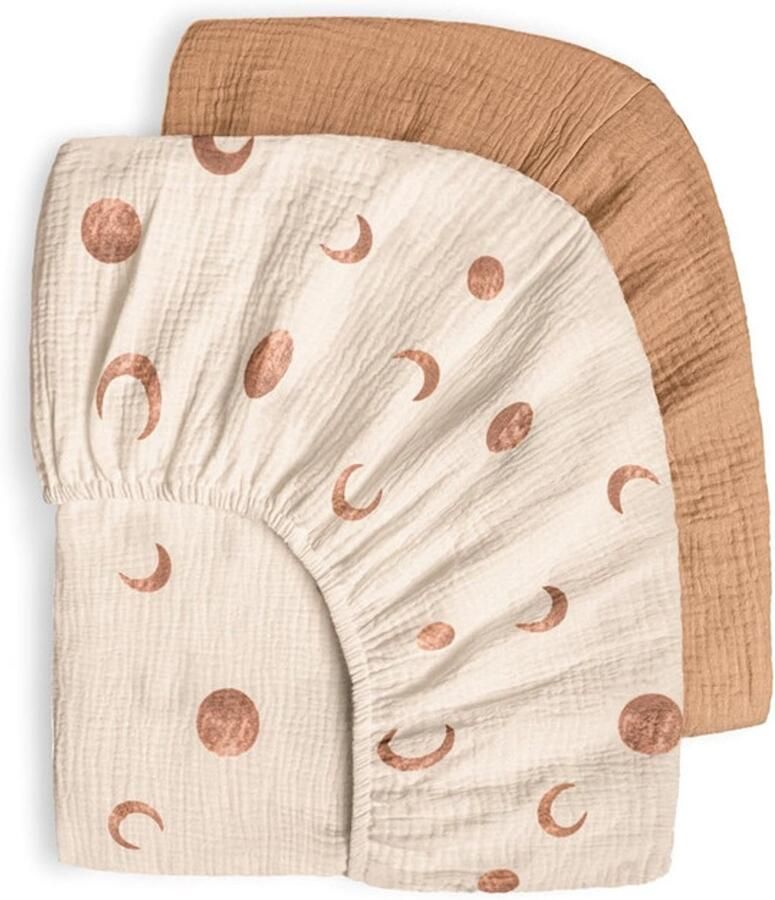 Getailleerd laken 2 stuks S 82*41CM Gekreukt kinderlaken Volledige hoes voor kinderbedje Ademend kinderlaken Wieglaken Zacht en ademend Geschikt voor wiegjes ledikantjes en ovale manden Matrashoes