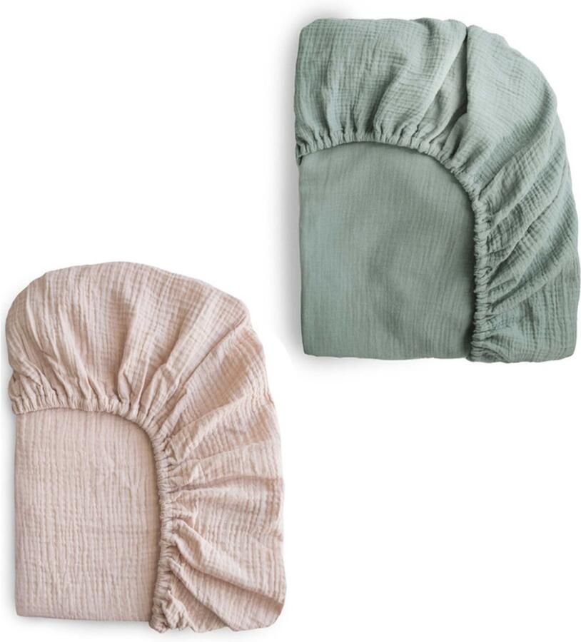 Getailleerd laken 2 stuks S 82*41CM Gekreukt kinderlaken Volledige hoes voor kinderbedje Ademend kinderlaken Wieglaken Zacht en ademend Geschikt voor wiegjes ledikantjes en ovale manden Matrashoes