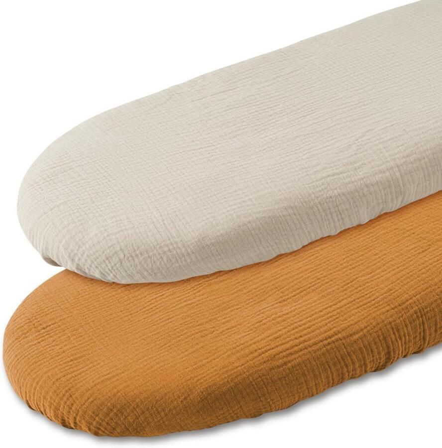 Getailleerd laken 2 stuks M 71*135CM Gekreukt kinderlaken Volledige hoes voor kinderbedje Ademend kinderlaken Wieglaken Zacht en ademend Geschikt voor wiegjes ledikantjes en ovale manden Matrashoes