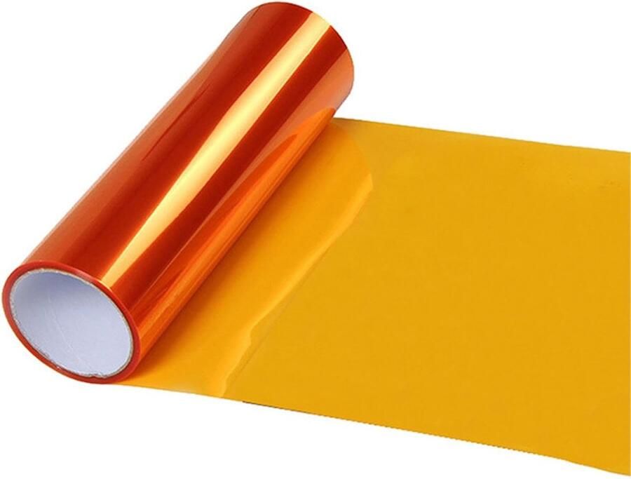 Getinte folie auto oranje koplampfolie lampfolie zelfklevend LED-folie pvc-folie hittebestendig voor lampen koplampen getinte folie zelfklevende achterlichtfolie autoaccessoires