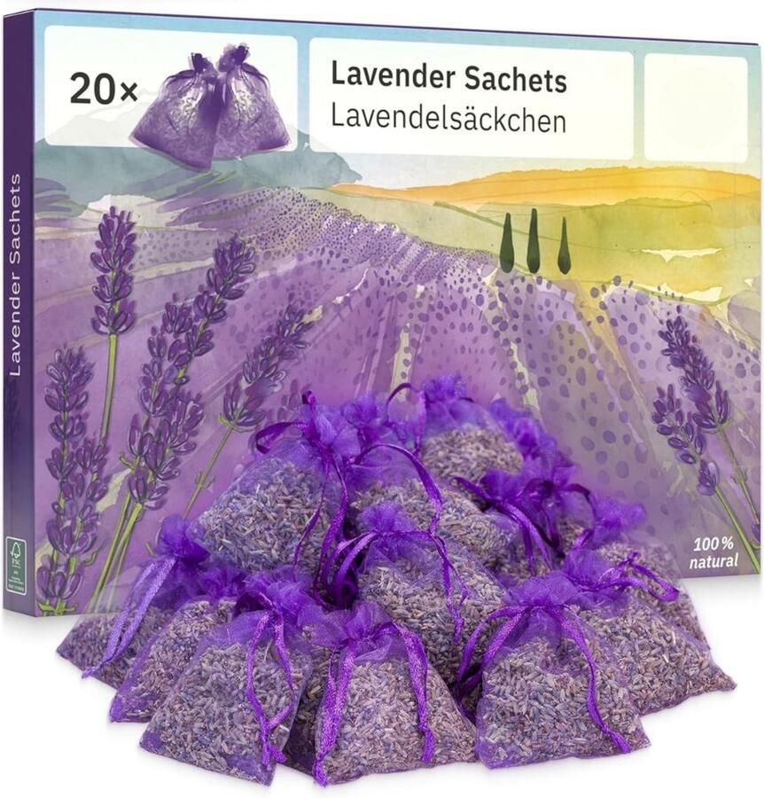Geurzakjes voor kledingkast Lavendel geurzakjes kledingkast geurzakjes Geurzakje Biologische Lavendel Geurzakjes Zakjes lavendel Kledingkast Geurzakjes geurbuiltjes geurzakjes lavendel 20 stuks