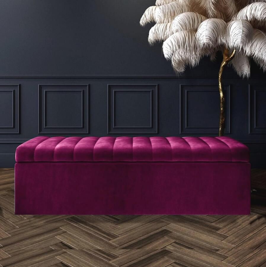 Gevoerde Opbergdoos Ottomaanse Voetbank van Pluche