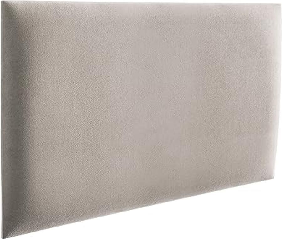 Gevoerde Wandpanelen voor Muurdecoratie 3D Schuimpanelen als Hoofdbord of Wandkussens Beige 60 x 30 cm