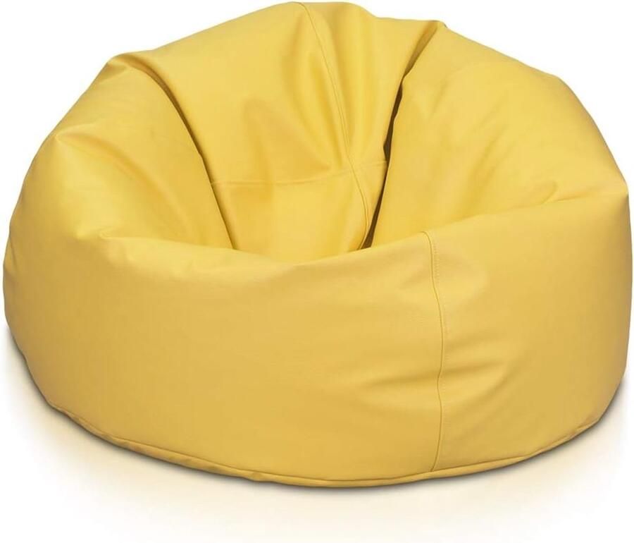 Gevoerde zitzak van kunstleer met dubbele ritssluiting lekvrij en ergonomisch ontwerp 90 x 50 cm