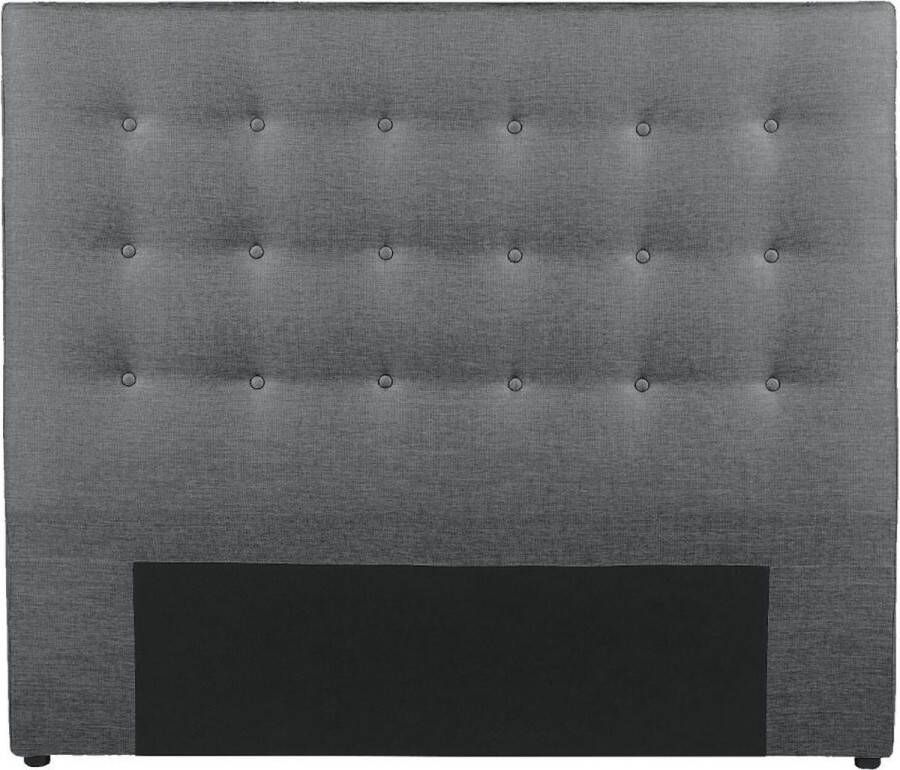 Vente-unique Gewatteerd hoofdbord FRANCESCO 140 cm Stof Grijs L 144 cm x H 125 cm x D 9.5 cm
