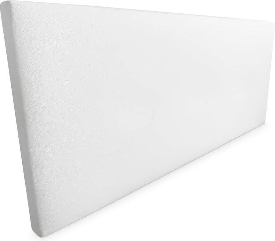 Gewatteerd premium bekleding hoofdeinde Lissabon hoogwaardig kunstleer inclusief beslag en schroeven 100 x 60 cm bed 90 wit