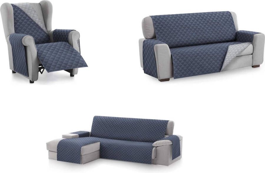 Gewatteerde beschermende bankhoezen MALU Afmeting 3 Plaats Ideaal kinderen huisdieren Omkeerbare beschermhoes. Kleur Brauw