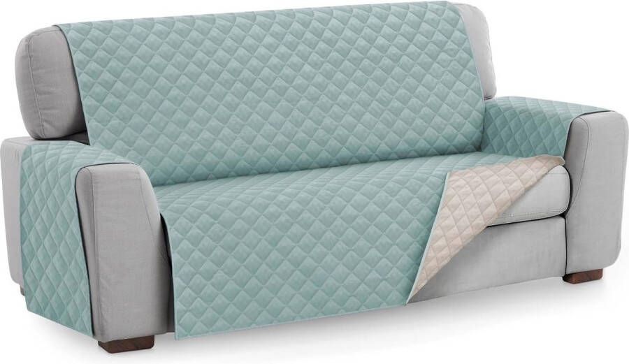 Gewatteerde beschermende bankhoezen MALU Afmeting 3 Plaats Ideaal kinderen huisdieren Omkeerbare beschermhoes. Kleur Aquamarijn