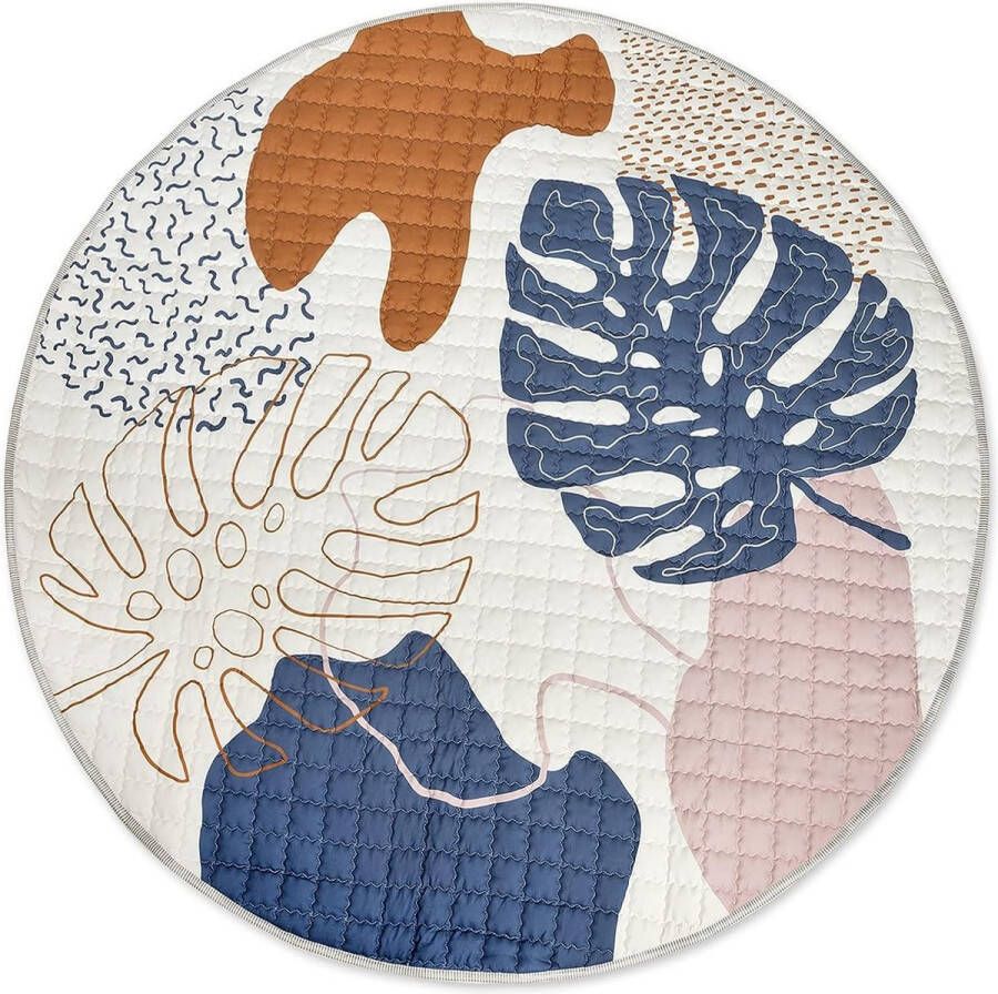 Hakuna Matte Gesteppte Krabbeldecke für Baby 150 cm – Extra Dicke 1 5 cm und Weiche Krabbelmatte in Schönem Unisex Design – Baby Spielmatte mit Rutschfester Unterseite zum Krabbeln und Spielen Speelmat Puzzelmat Baby Playmat - Foto 2