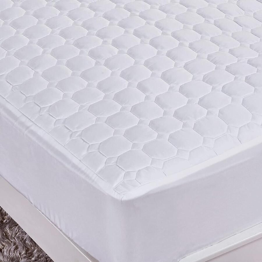 Gewatteerde matrasbeschermer tweepersoonsbed matrashoes diepte tot 25 cm niet waterdicht comfortabel en duurzaam